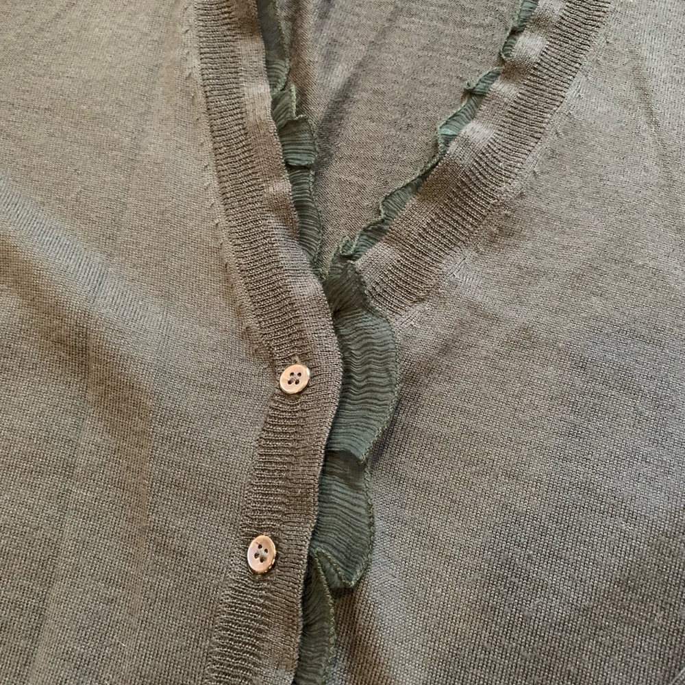 J. Crew Ruffle Wool Cardigan - Picture 3 of 7
